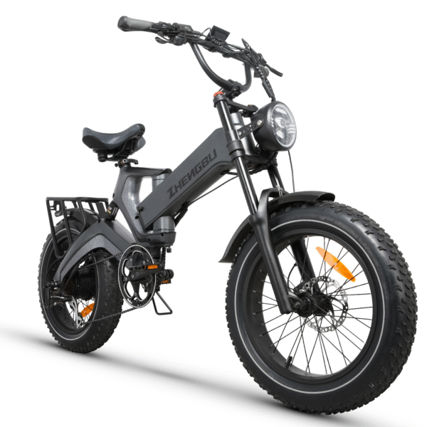 Export cross-border exclusive model of upright folding electric bicycle with power assistance for off-road and shock absorption, made of magnesium alloy. - Image 7