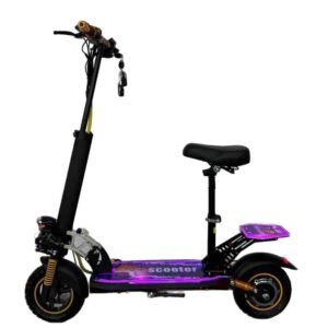 Folding off-road tire flashing electric scooter for daily commuting