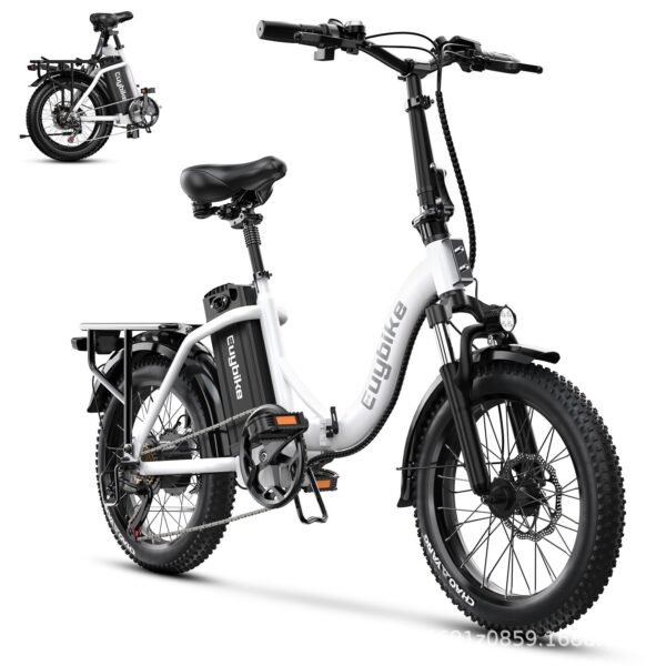 Foldable electric-assisted vehicle, bicycle, aluminum alloy lithium battery, snowmobile, shock absorption, variable - Image 5