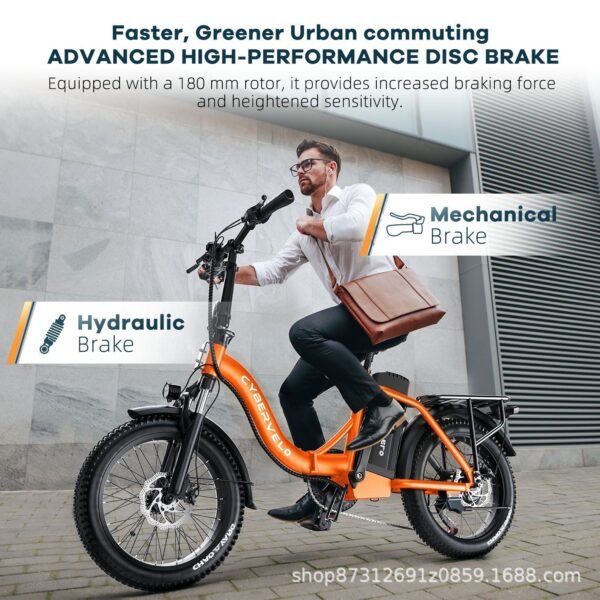 Foldable electric-assisted vehicle, bicycle, aluminum alloy lithium battery, snowmobile, shock absorption, variable - Image 6