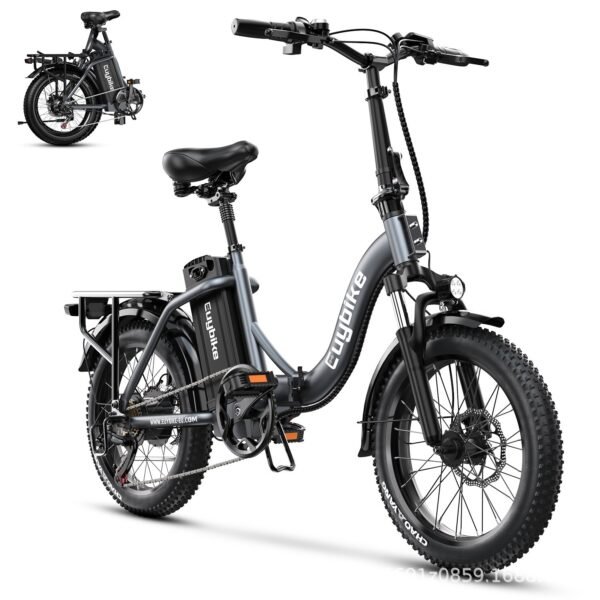 Foldable electric-assisted vehicle, bicycle, aluminum alloy lithium battery, snowmobile, shock absorption, variable - Image 6