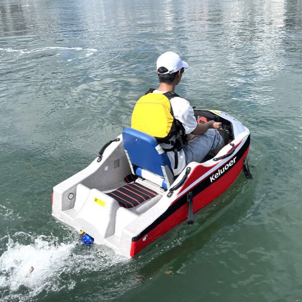 Electric kart boats, water speedboats, adult high-speed drift boats, mini double-person motorboats, power surfboats - Image 2